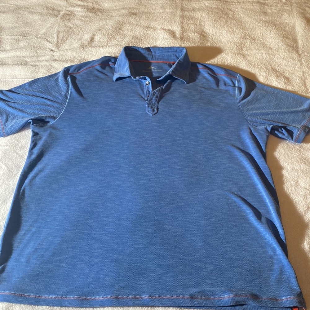 Mens Tommy Bahama golf shirt blue XL